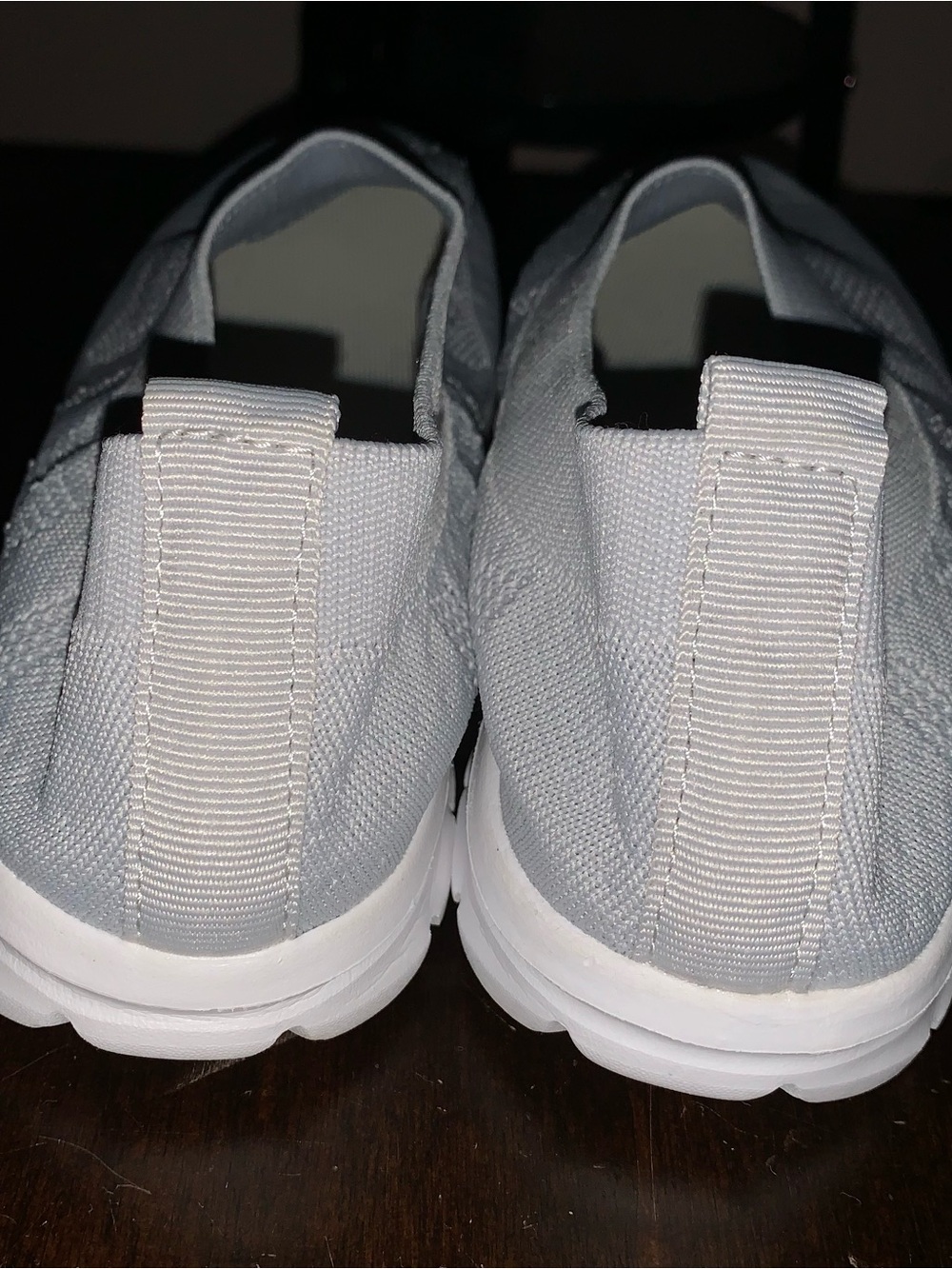 Comfort Knit Slip-On Lightweight Sneakers - Light Gray 7.5 NWOT - Picture 8 of 10